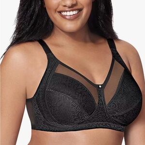New JUST My Size Wireless Bra Comfort Shaping Full Figure Wire-Free Bra 46C